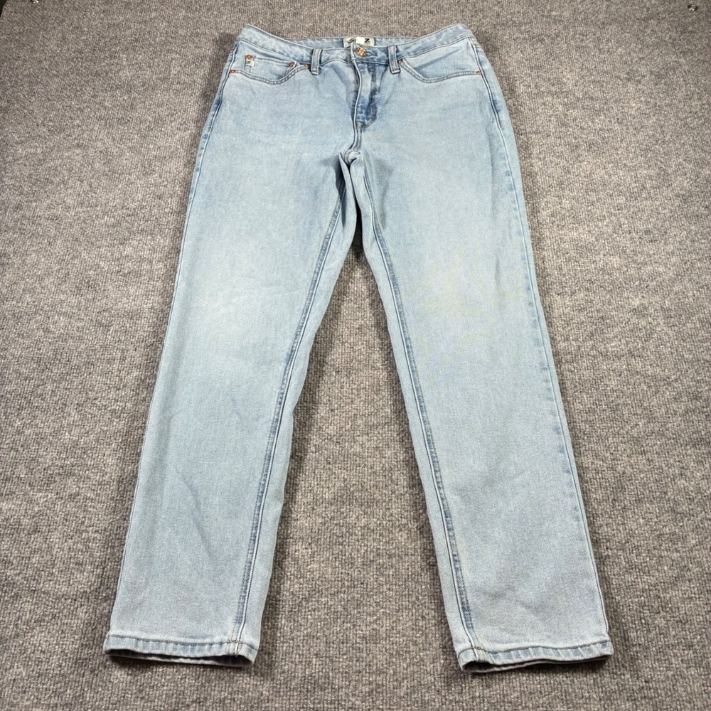 Seven7 Jeans Womens 6 Light Wash Blue Straight Leg Stretch Denim